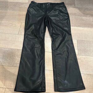 BANANA REPUBLIC WOMENS VEGAN LEATHER PANTS NEW MID RISE BOOTCUT 31/12